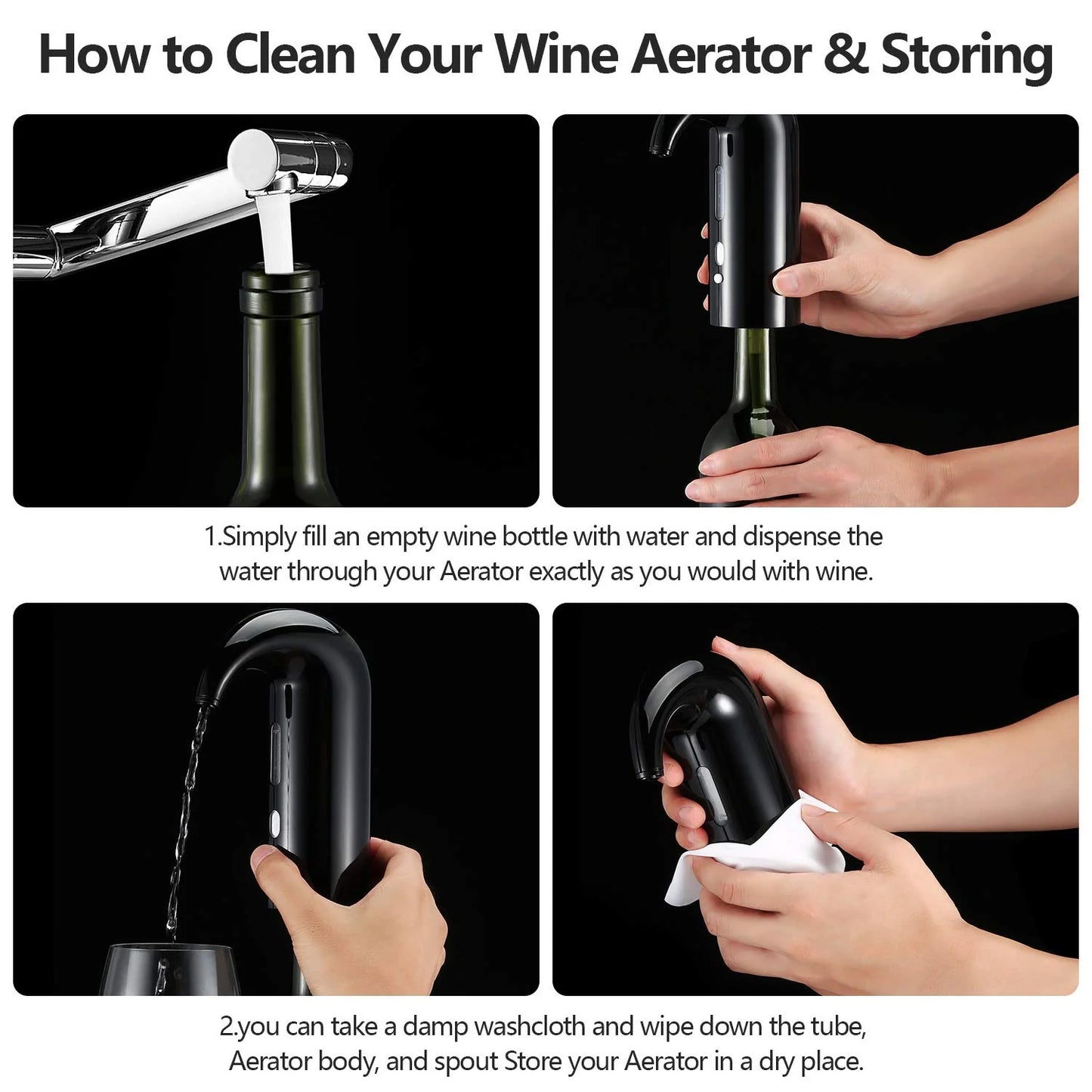 Wine Aerator, Electric Wine Decanter, Wine Dispenser, Wine Pourer, Wine Accessories Wine Gifts for Wine Lovers